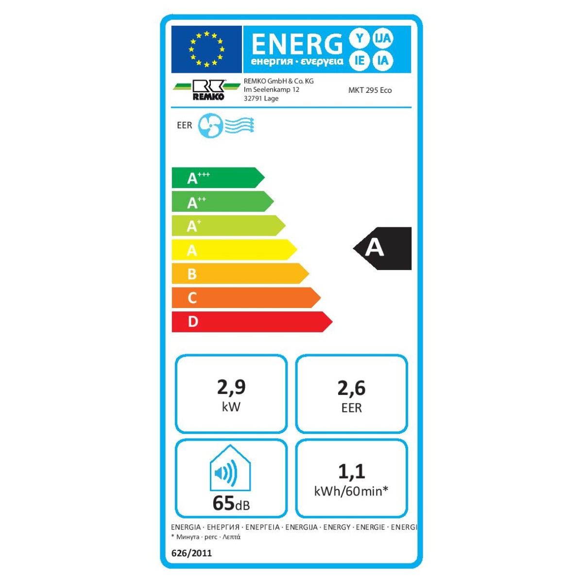 Mobilní klimatizace REMKO MKT 295 Eco S-Line