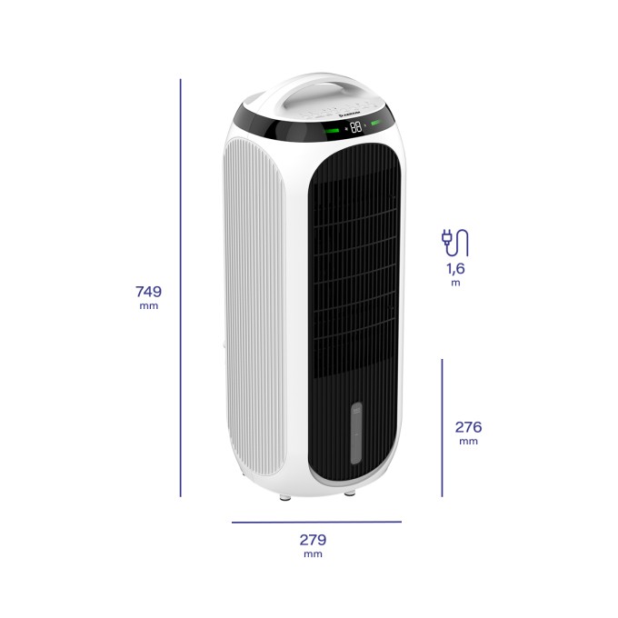Ochlazovač vzduchu, čistička vzduchu, zvlhčovač a ventilátor AERIUM TotalCare 4in1 H13WIFI